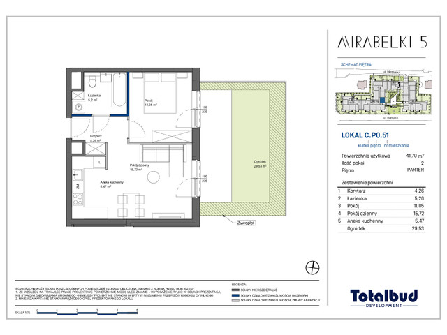 Mieszkanie w inwestycji Mirabelki 5, budynek Rezerwacja, symbol C.P0.51 » nportal.pl