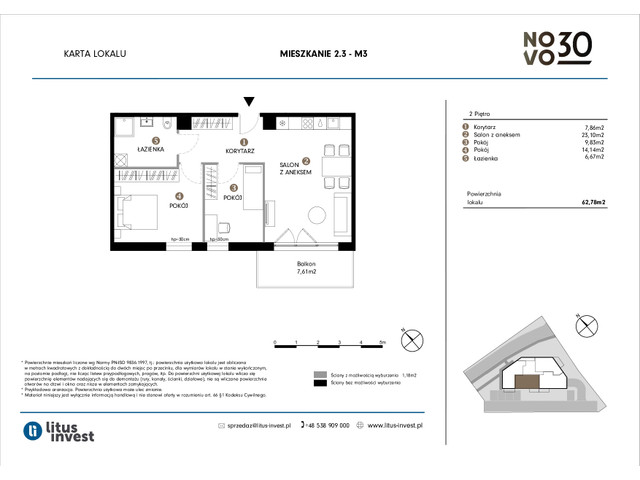 Mieszkanie w inwestycji NOVO 30, symbol 2.3-M3 » nportal.pl