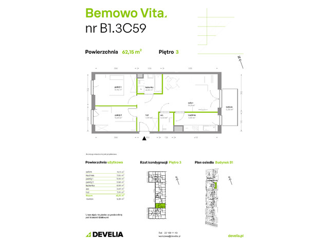 Mieszkanie w inwestycji Bemowo Vita, symbol B1/3/C59 » nportal.pl