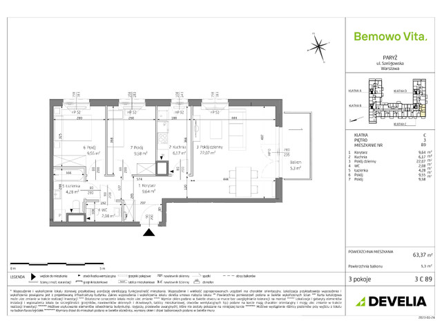 Mieszkanie w inwestycji Bemowo Vita, symbol B3/3/C89 » nportal.pl