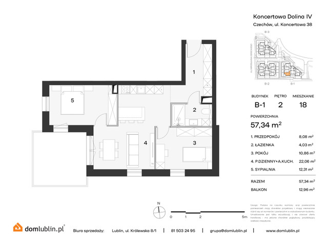 Mieszkanie w inwestycji KONCERTOWA DOLINA, symbol 18 » nportal.pl