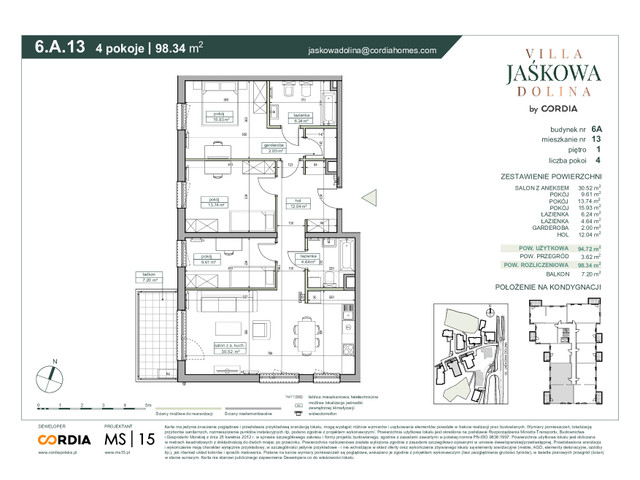 Mieszkanie w inwestycji Villa Jaśkowa Dolina, symbol B6_6.A.13 » nportal.pl