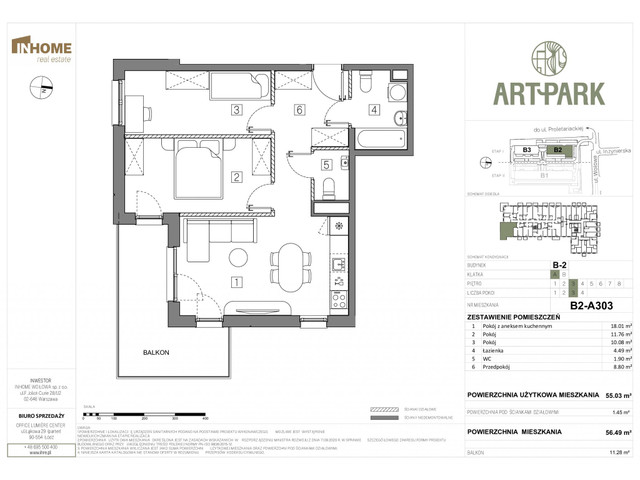 Mieszkanie w inwestycji Art Park, symbol B2.A303 » nportal.pl