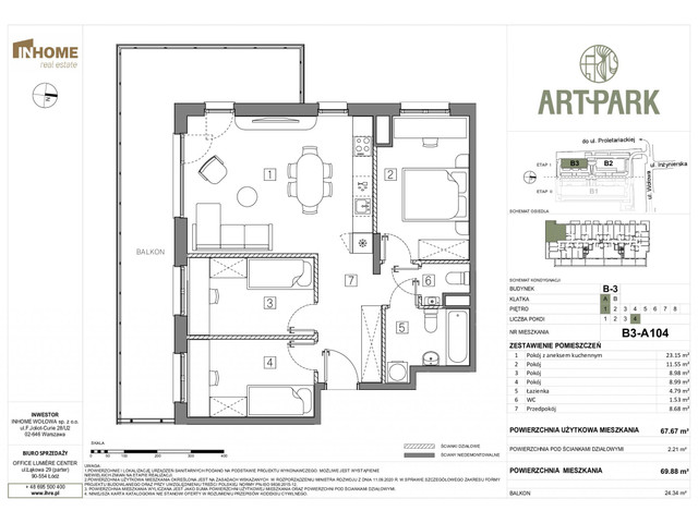 Mieszkanie w inwestycji Art Park, symbol B3.A104 » nportal.pl