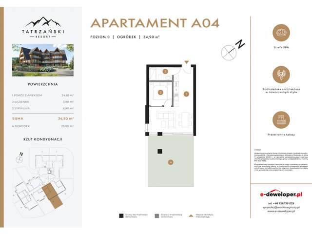 Mieszkanie w inwestycji Tatrzański Resort, symbol A04 » nportal.pl
