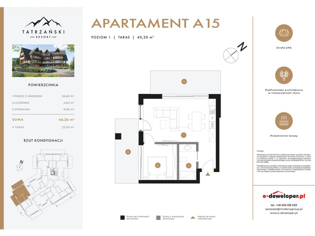 Mieszkanie w inwestycji Tatrzański Resort, symbol A15 » nportal.pl