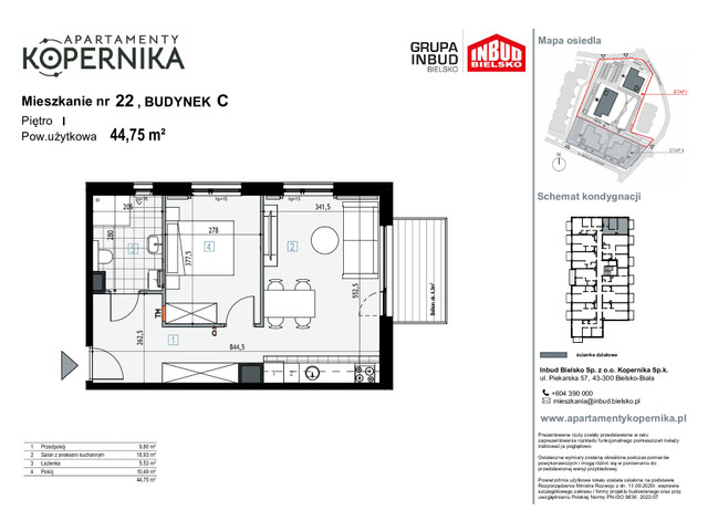 Mieszkanie w inwestycji APARTAMENTY KOPERNIKA, symbol M.22.C » nportal.pl