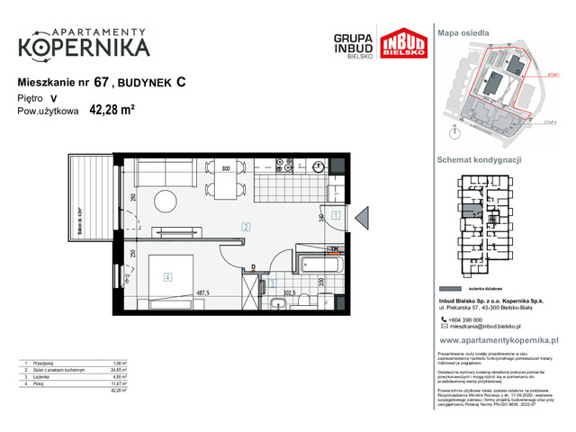 Mieszkanie w inwestycji APARTAMENTY KOPERNIKA, symbol M.67.C » nportal.pl