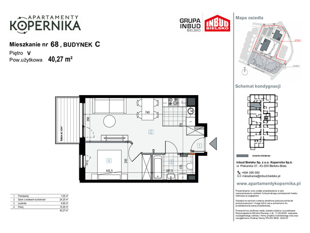 Mieszkanie w inwestycji APARTAMENTY KOPERNIKA, symbol M.68.C » nportal.pl