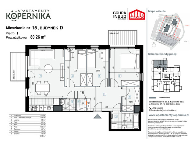 Mieszkanie w inwestycji APARTAMENTY KOPERNIKA, symbol M.15.D » nportal.pl