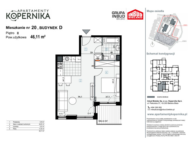 Mieszkanie w inwestycji APARTAMENTY KOPERNIKA, symbol M.20.D » nportal.pl