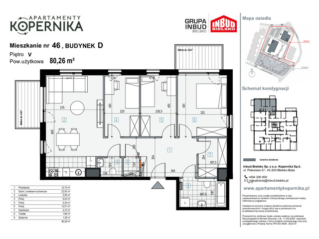 Mieszkanie w inwestycji APARTAMENTY KOPERNIKA, symbol M.46.D » nportal.pl