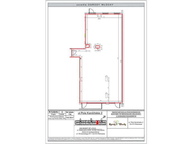 Komercyjne w inwestycji LOKALE USLUGOWE OGRODY WŁOCHY, symbol U716 » nportal.pl