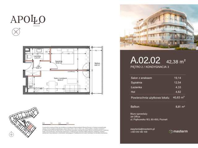 Mieszkanie w inwestycji Apollo Residence, symbol A.2.02 » nportal.pl