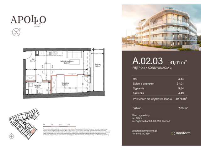 Mieszkanie w inwestycji Apollo Residence, symbol A.2.03 » nportal.pl