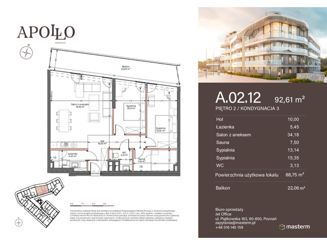 Mieszkanie w inwestycji Apollo Residence, symbol A.2.12 » nportal.pl