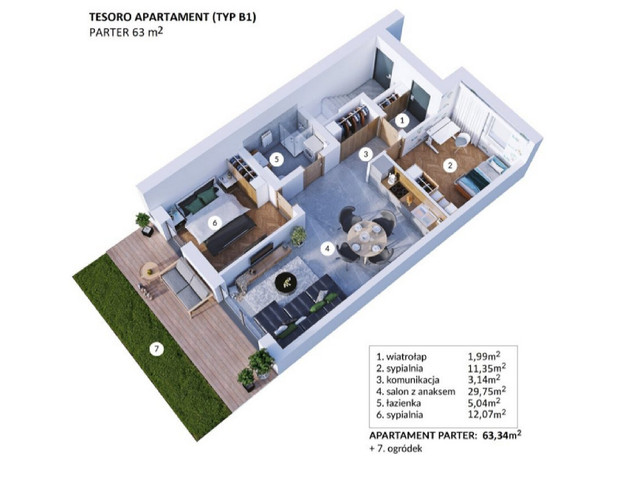 Mieszkanie w inwestycji TESORO VERDE RESIDENCE, symbol Apartament11A » nportal.pl