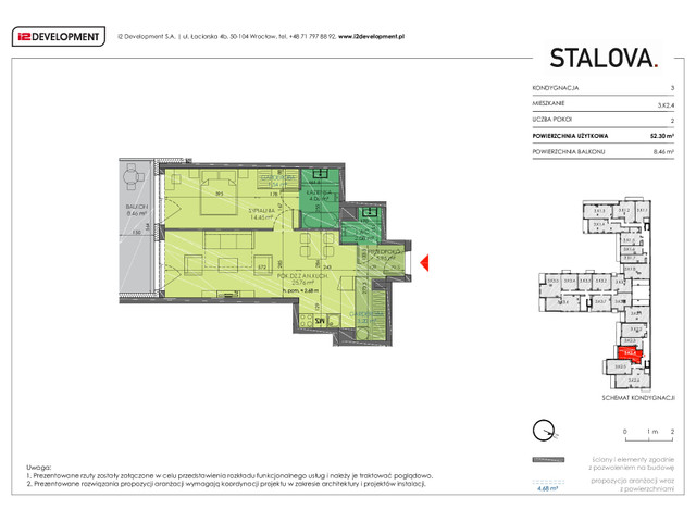 Mieszkanie w inwestycji Stalova, symbol 3.K2.4 » nportal.pl