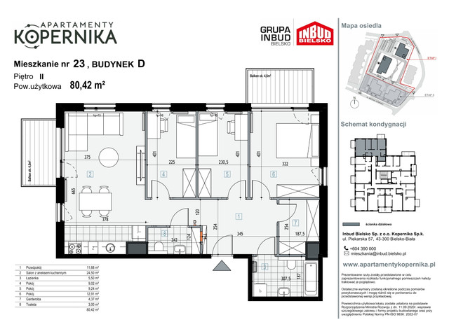 Mieszkanie w inwestycji APARTAMENTY KOPERNIKA, symbol M.23.D » nportal.pl