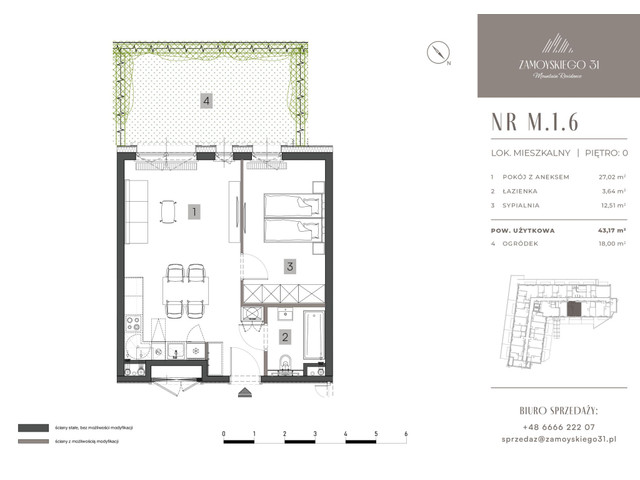 Mieszkanie w inwestycji Zamoyskiego 31, symbol M.1.6 » nportal.pl