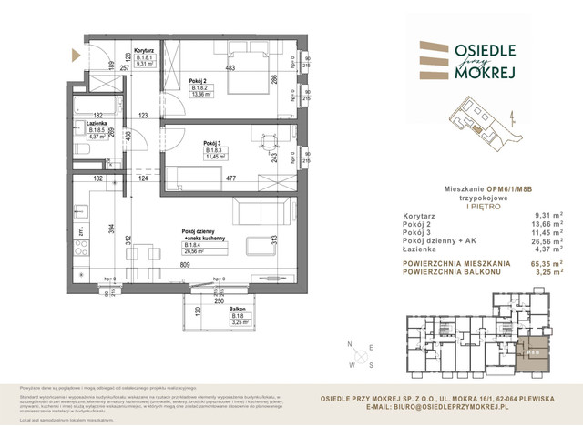 Mieszkanie w inwestycji Osiedle przy Mokrej, symbol OPM6/1/M8B » nportal.pl