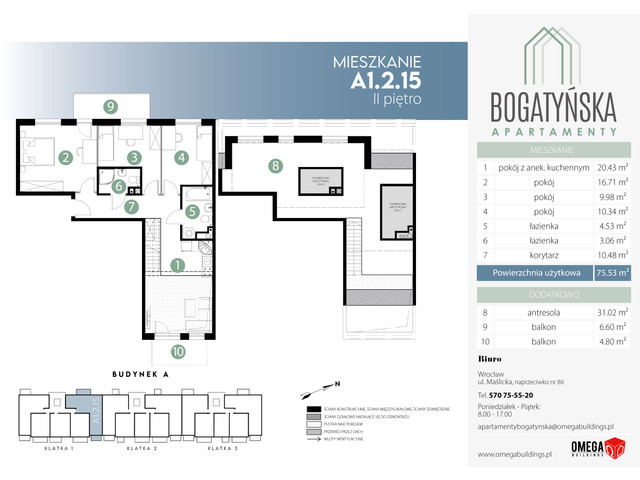 Mieszkanie w inwestycji Bogatyńska Apartamenty, symbol A-A1.2.15 » nportal.pl