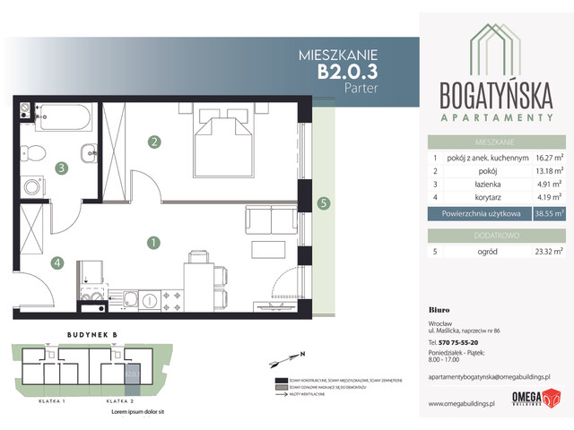 Mieszkanie w inwestycji Bogatyńska Apartamenty, symbol B-B2.0.3 » nportal.pl