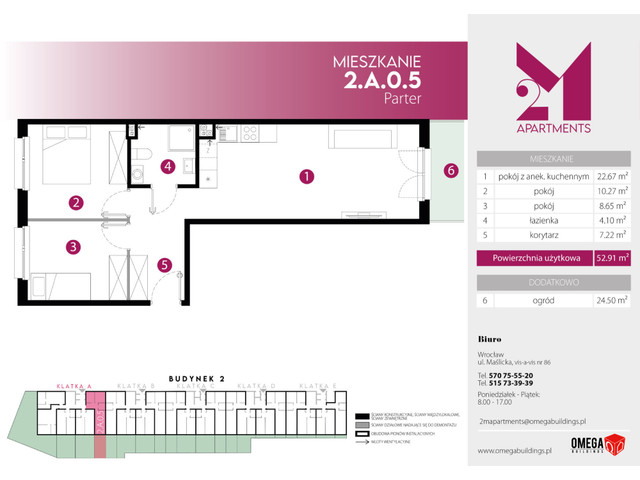 Mieszkanie w inwestycji 2M Apartments, symbol 2-2.A.0.5 » nportal.pl