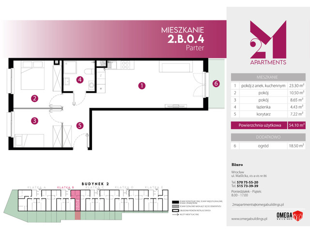 Mieszkanie w inwestycji 2M Apartments, symbol 2-2.B.0.4 » nportal.pl