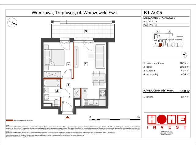 Mieszkanie w inwestycji Warszawski Świt VIII, symbol B1_A005 » nportal.pl