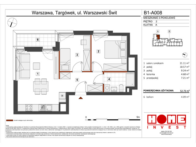 Mieszkanie w inwestycji Warszawski Świt VIII, symbol B1_A008 » nportal.pl