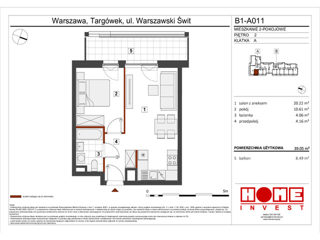 Mieszkanie w inwestycji Warszawski Świt VIII, symbol B1_A011 » nportal.pl