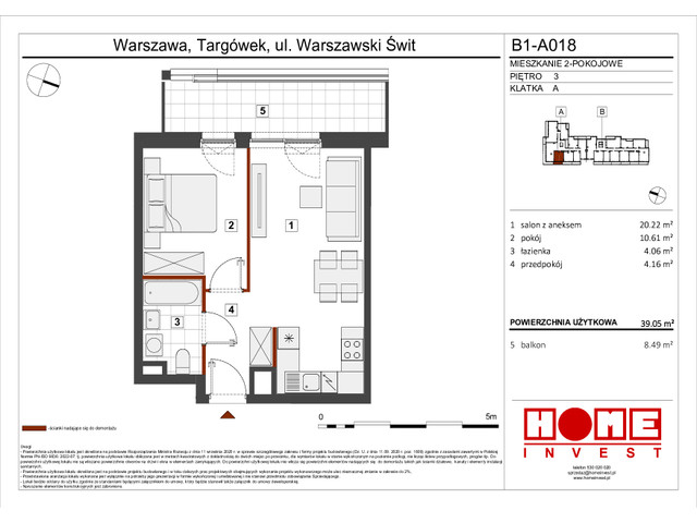 Mieszkanie w inwestycji Warszawski Świt VIII, symbol B1_A018 » nportal.pl