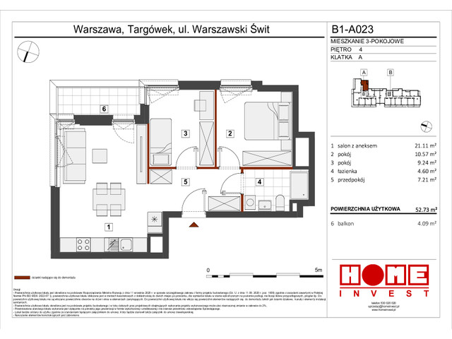 Mieszkanie w inwestycji Warszawski Świt VIII, symbol B1_A023 » nportal.pl