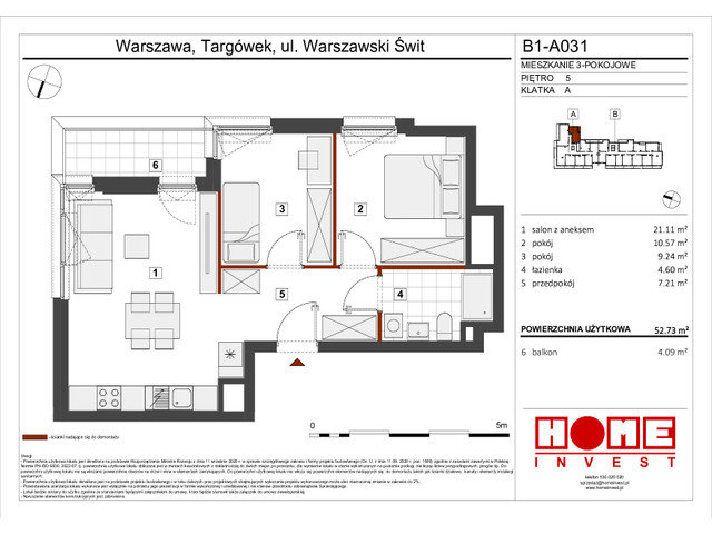 Mieszkanie w inwestycji Warszawski Świt VIII, symbol B1_A031 » nportal.pl