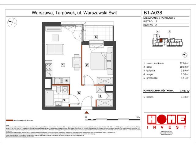 Mieszkanie w inwestycji Warszawski Świt VIII, symbol B1_A038 » nportal.pl