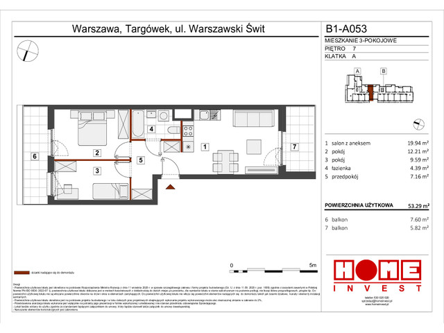 Mieszkanie w inwestycji Warszawski Świt VIII, symbol B1_A053 » nportal.pl