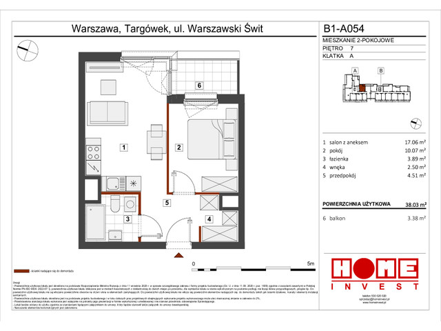 Mieszkanie w inwestycji Warszawski Świt VIII, symbol B1_A054 » nportal.pl