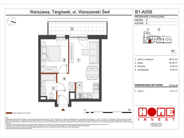 Mieszkanie w inwestycji Warszawski Świt VIII, symbol B1_A058 » nportal.pl