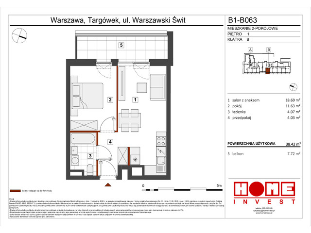 Mieszkanie w inwestycji Warszawski Świt VIII, symbol B1_B063 » nportal.pl