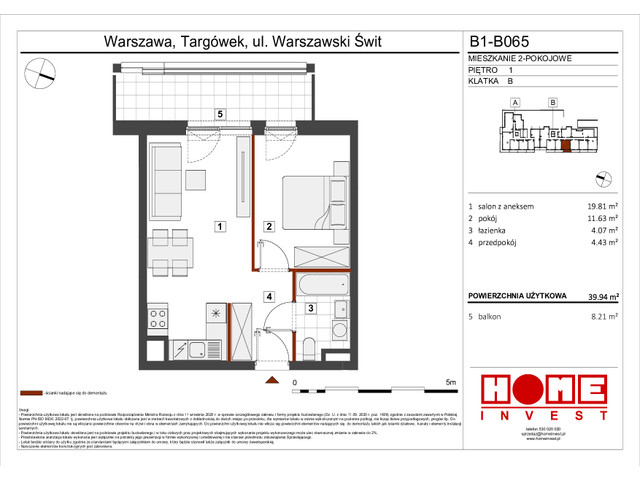 Mieszkanie w inwestycji Warszawski Świt VIII, symbol B1_B065 » nportal.pl