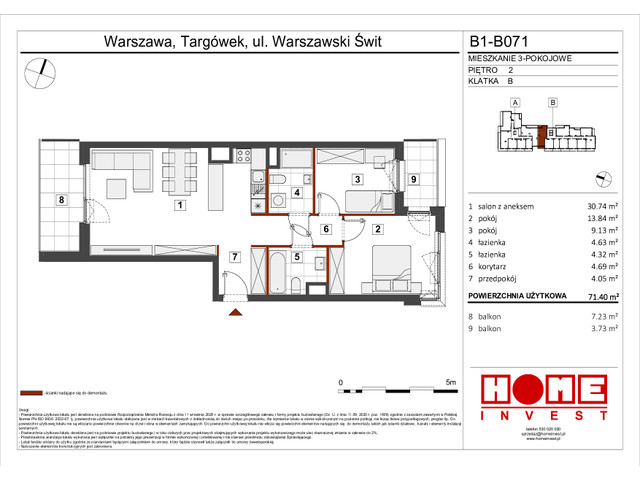 Mieszkanie w inwestycji Warszawski Świt VIII, symbol B1_B071 » nportal.pl