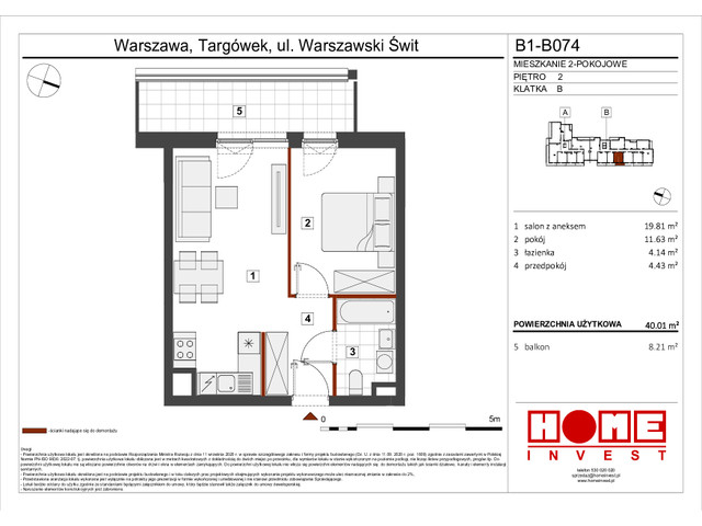 Mieszkanie w inwestycji Warszawski Świt VIII, symbol B1_B074 » nportal.pl