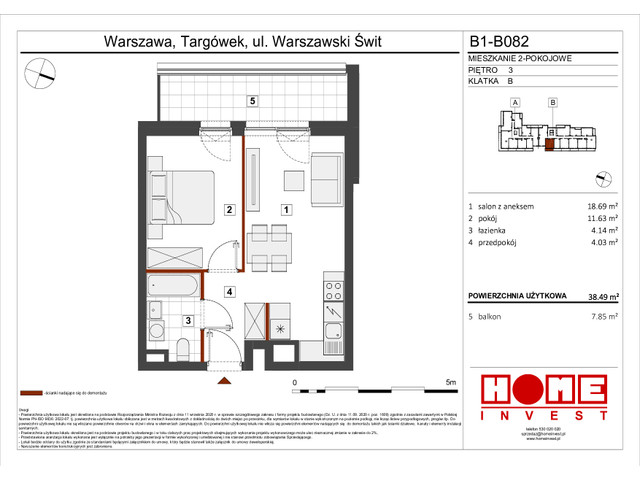 Mieszkanie w inwestycji Warszawski Świt VIII, symbol B1_B082 » nportal.pl