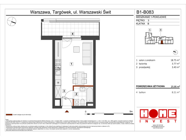 Mieszkanie w inwestycji Warszawski Świt VIII, symbol B1_B083 » nportal.pl