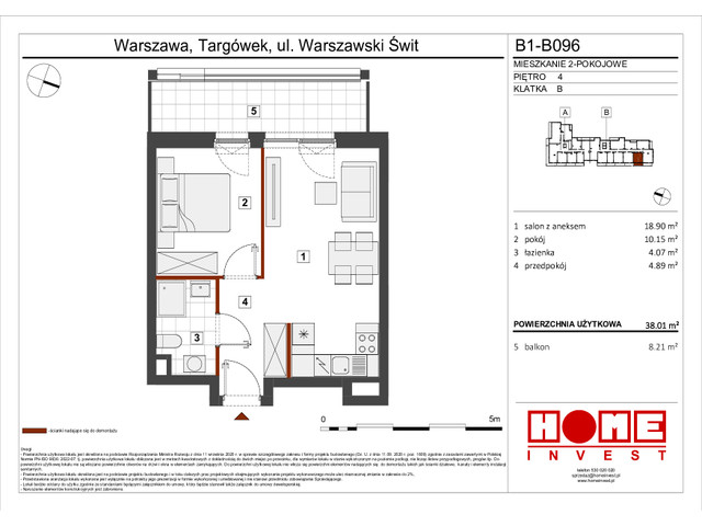 Mieszkanie w inwestycji Warszawski Świt VIII, symbol B1_B096 » nportal.pl