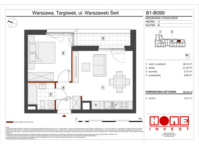 Mieszkanie w inwestycji Warszawski Świt VIII, symbol B1_B099 » nportal.pl