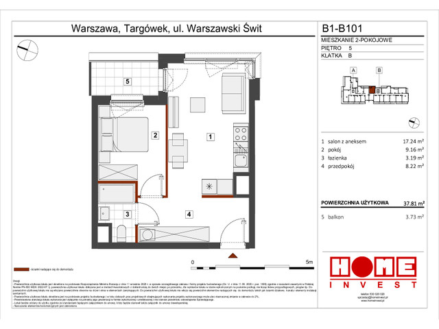 Mieszkanie w inwestycji Warszawski Świt VIII, symbol B1_B101 » nportal.pl