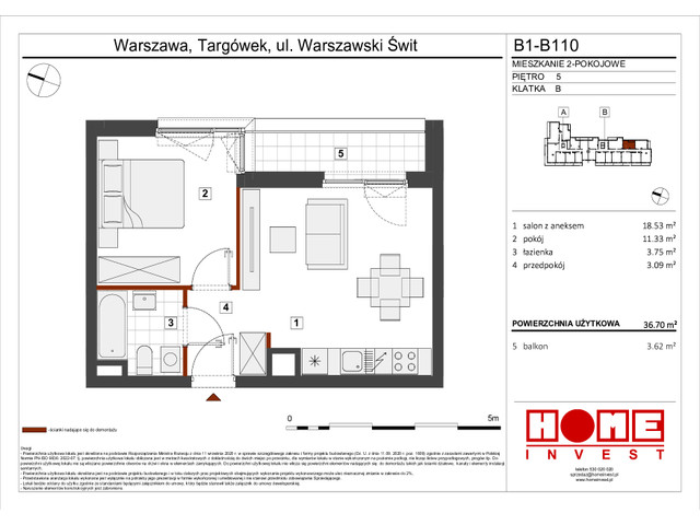 Mieszkanie w inwestycji Warszawski Świt VIII, symbol B1_B110 » nportal.pl