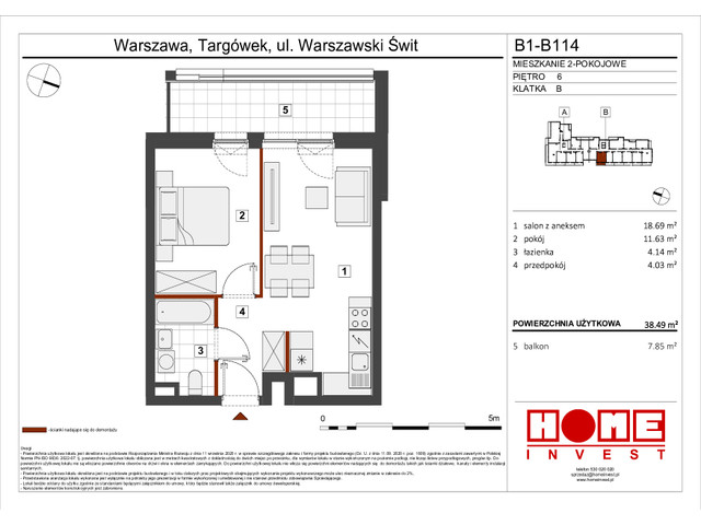 Mieszkanie w inwestycji Warszawski Świt VIII, symbol B1_B114 » nportal.pl